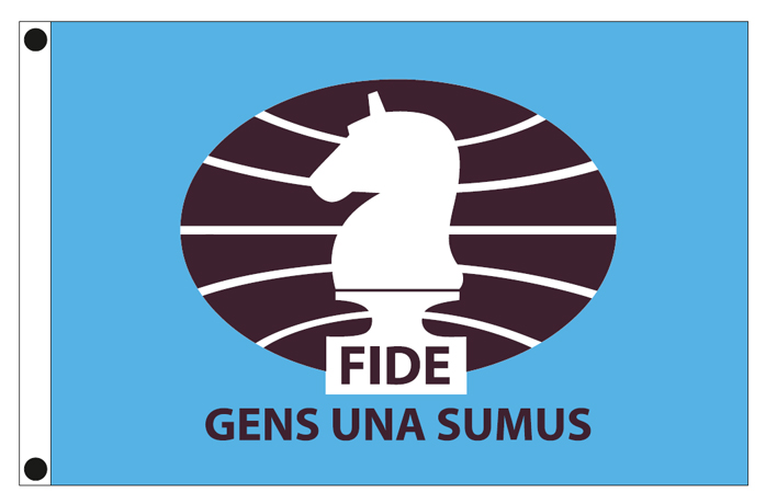 custom flag 150x100cm for the international chess federation FIDE