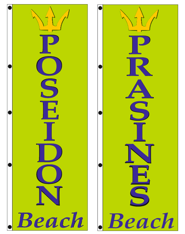 company outdoor flags 100x300cm for the hotel POSEIDON