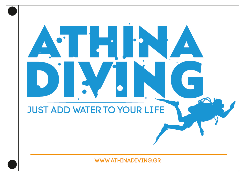 custom company flags 120x90cm for ATHINA DIVING