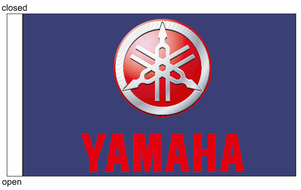 motorcycle flag 26x15cm for YAMAHA
