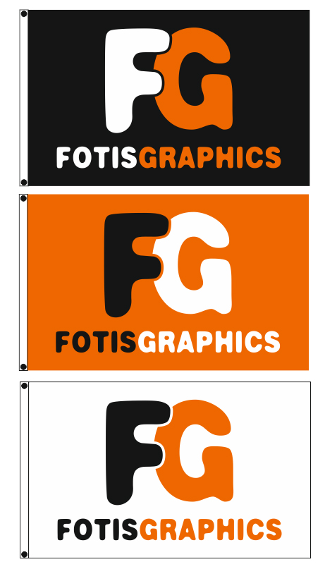 advertising flags 200x125cm for FOTIS GRAPHICS