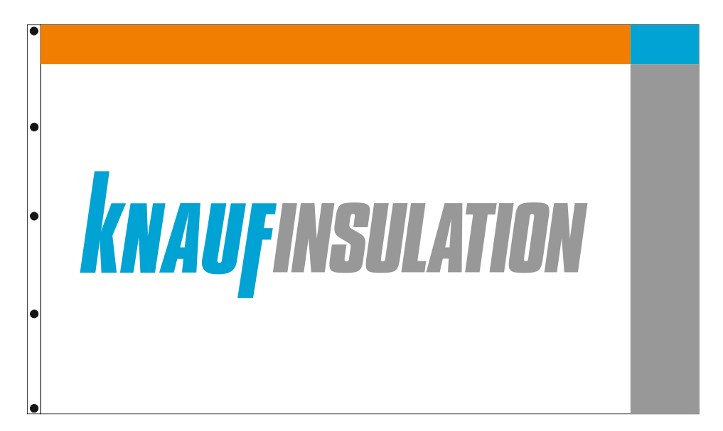 promotional flags 245x145cm for the company KNAUF INSULATION A.E.