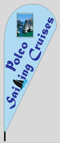 beach flags 110x265cm for POLCO SAILING CRUISES