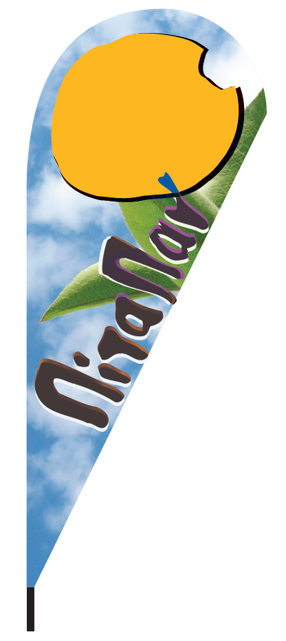 advertise your store with a teardrop flag 110x265cm