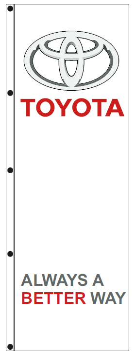 custom advertising flags 100x300cm for TOYOTA