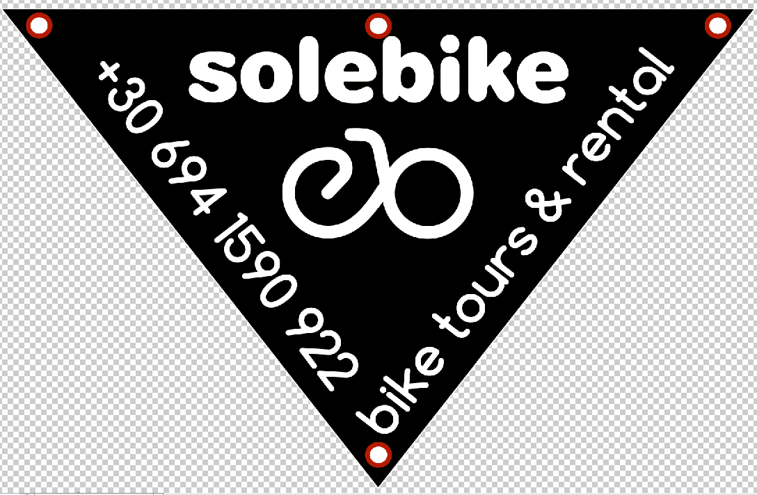 triagonal bike flags 31cm for SOLEBIKE